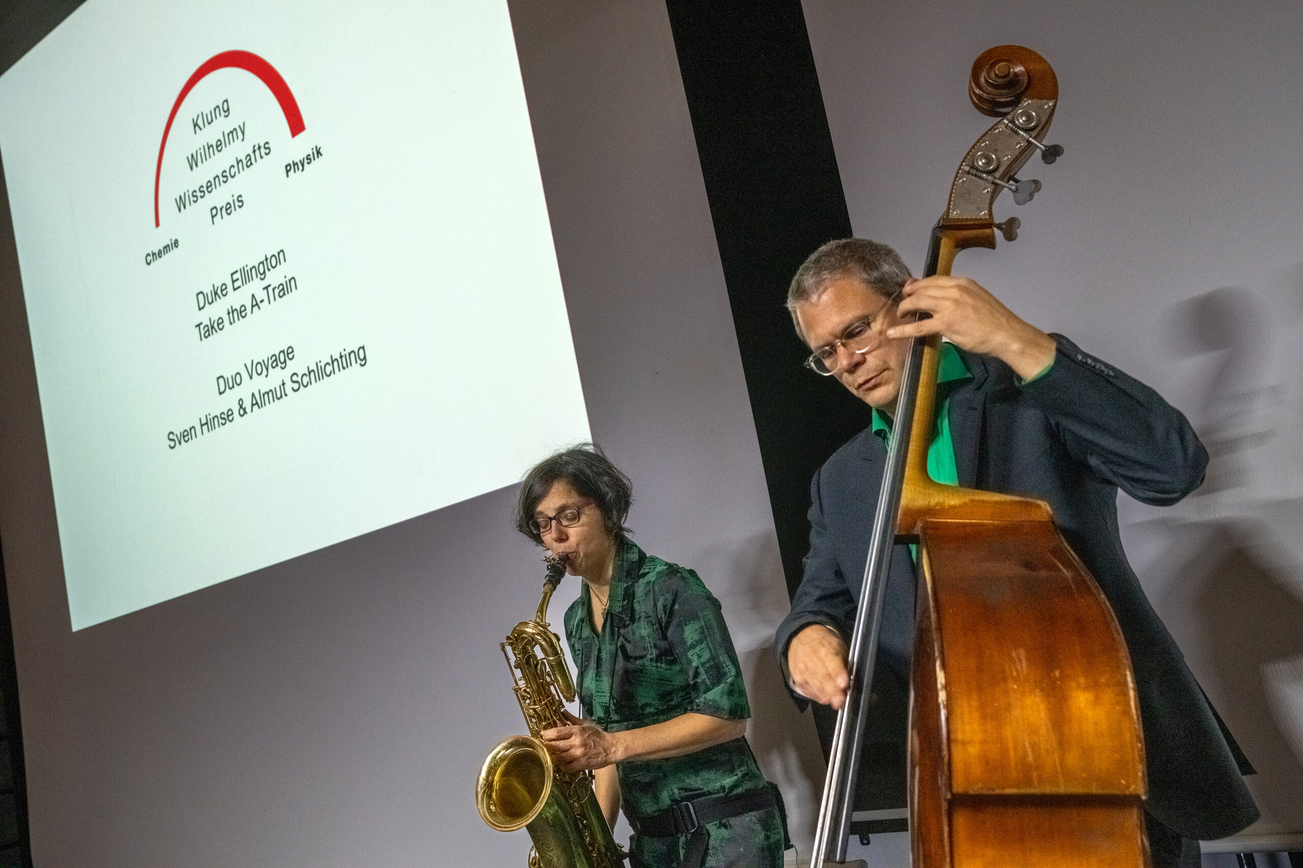 Jazz Bei Einer Preisverleihung An Der Fu Berlin Voyage Jazzband Aus